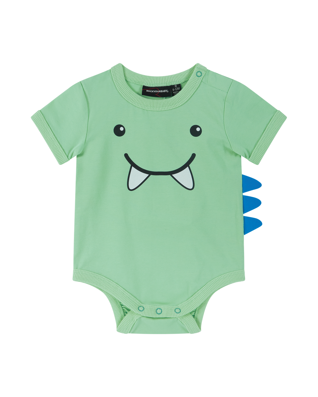 LITTLE DINO 3D BODYSUIT IN LAGOON