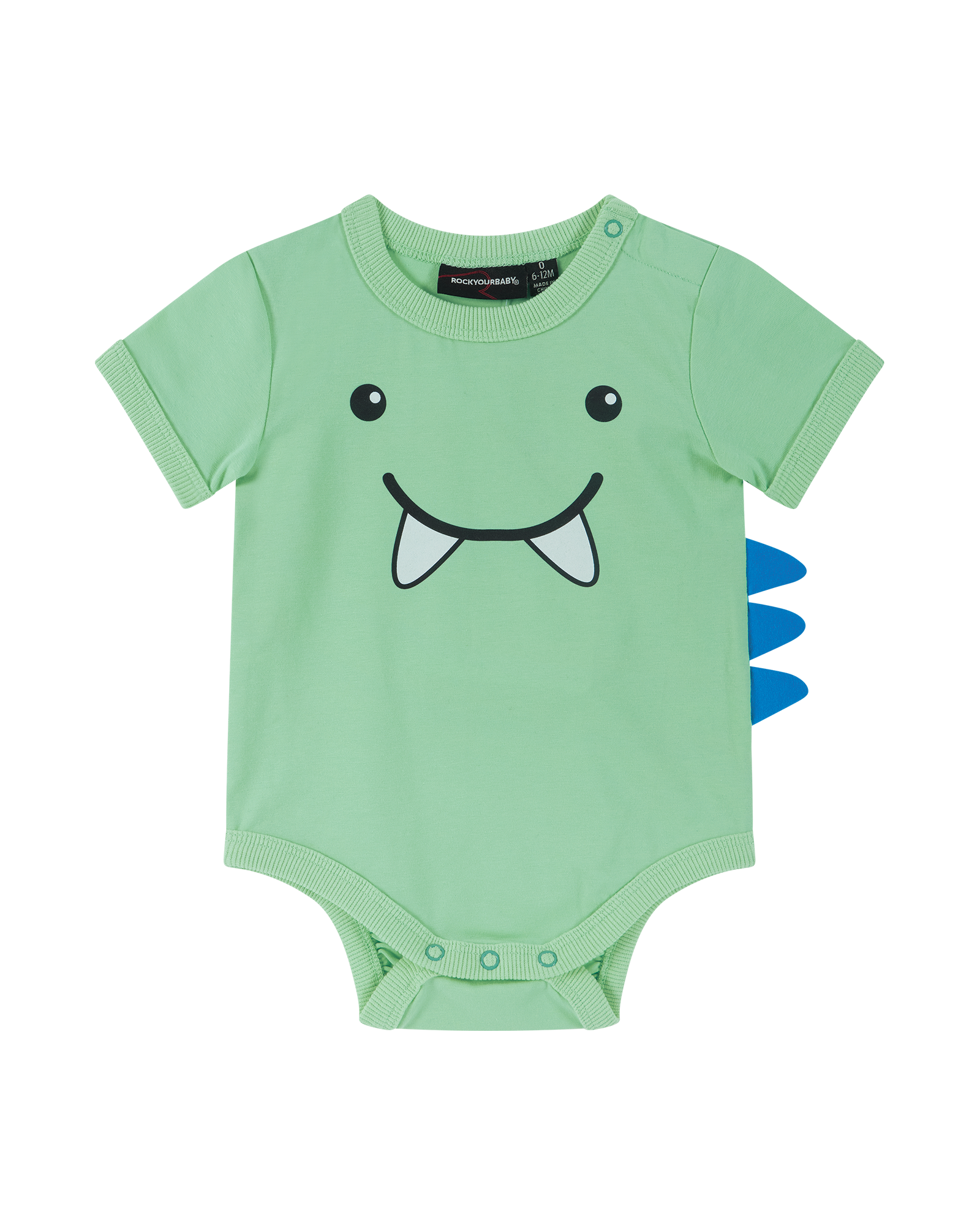 LITTLE DINO 3D BODYSUIT IN LAGOON