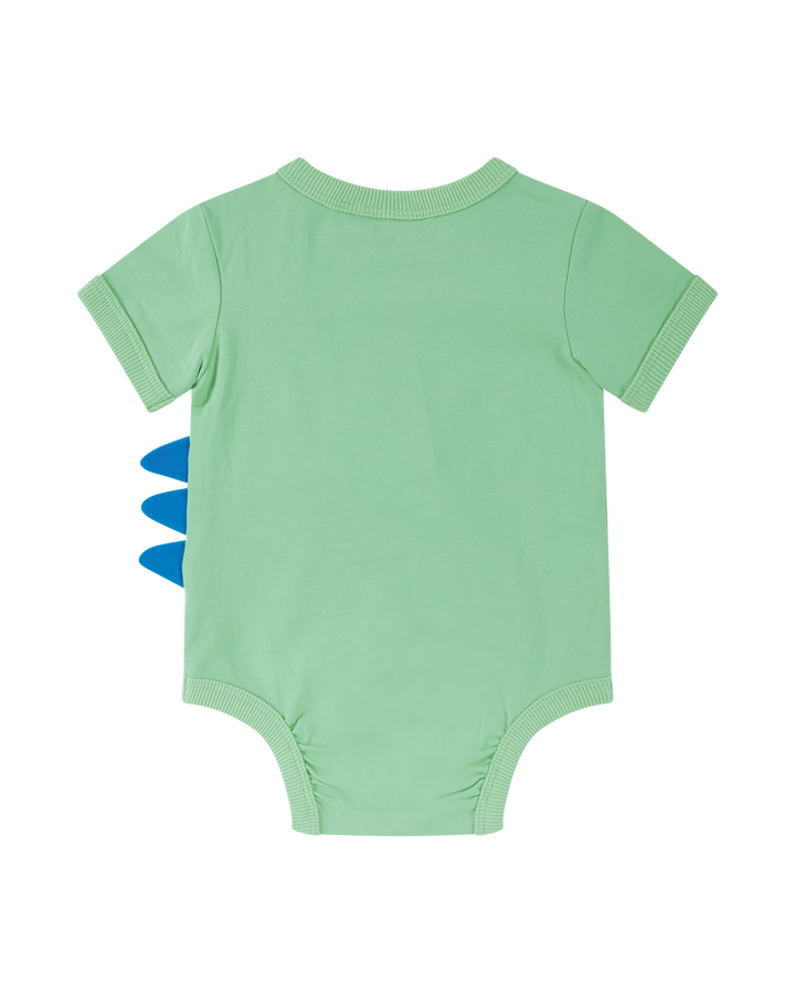 LITTLE DINO 3D BODYSUIT IN LAGOON