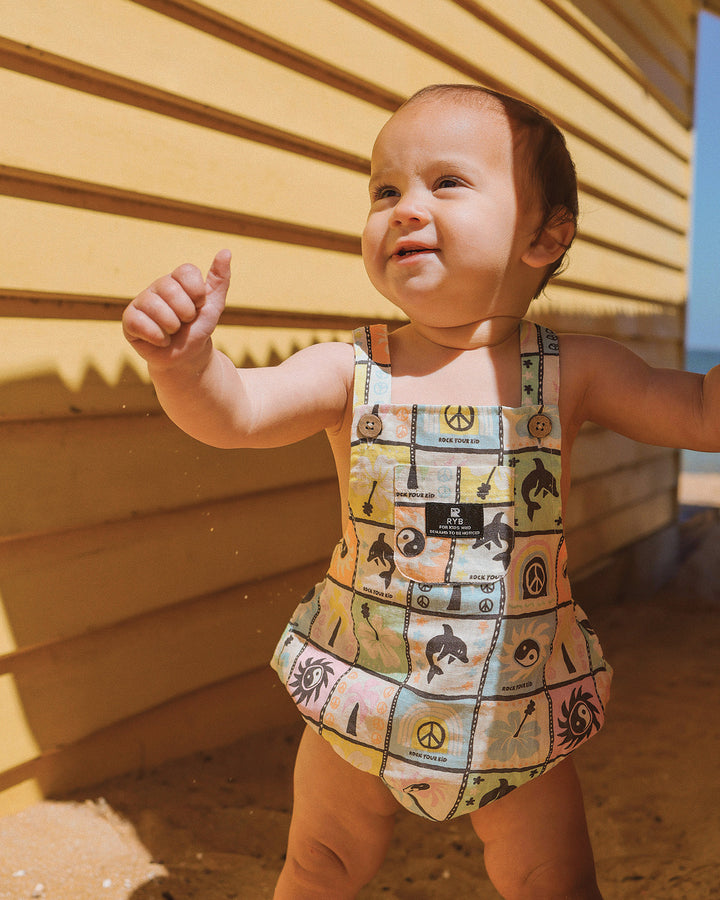 CHILL COVE WOVEN ROMPER