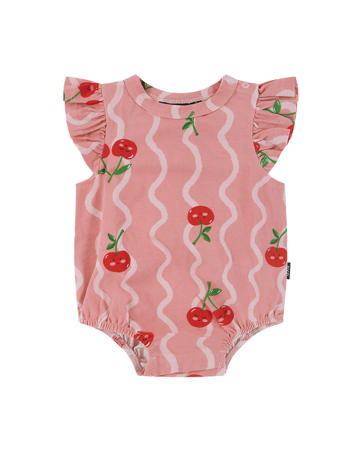 CHERRY SQUIGGLE BUBBLE BODYSUIT