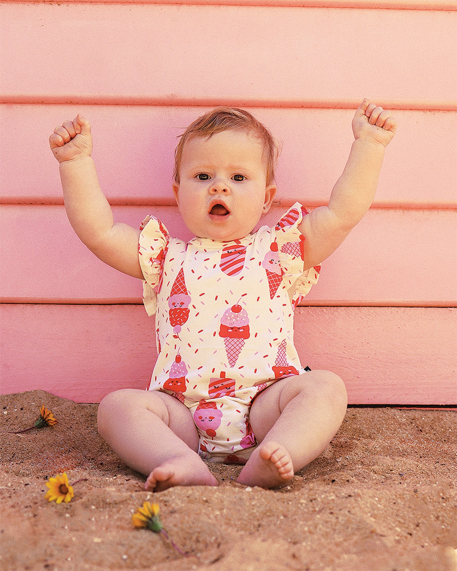CHERRY ICE CREAM BUBBLE BODYSUIT