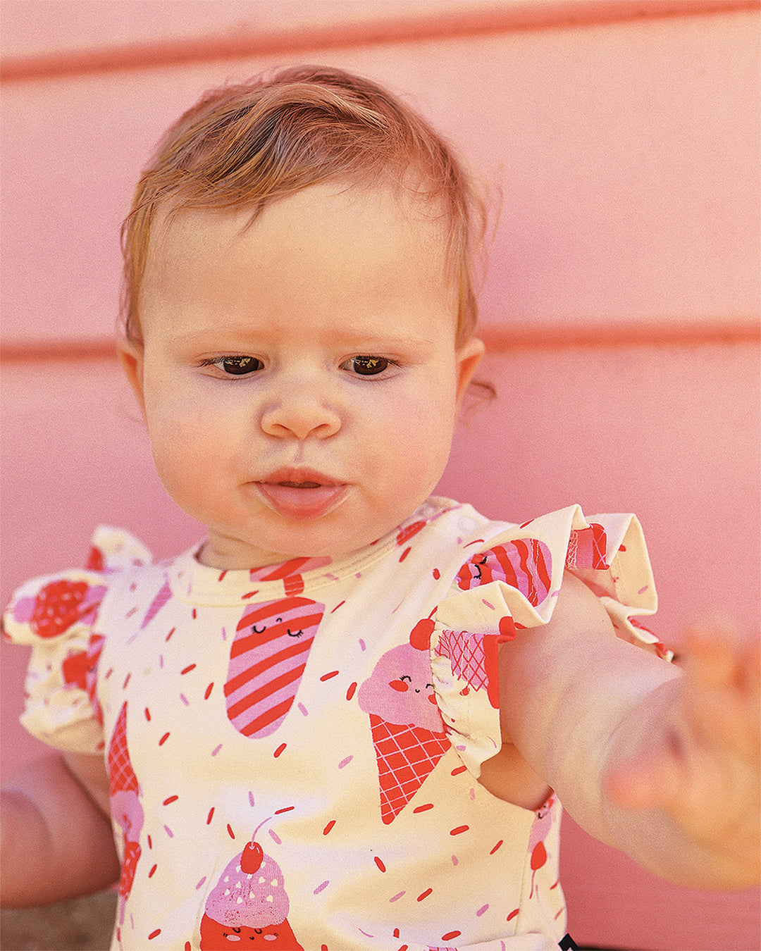 CHERRY ICE CREAM BUBBLE BODYSUIT