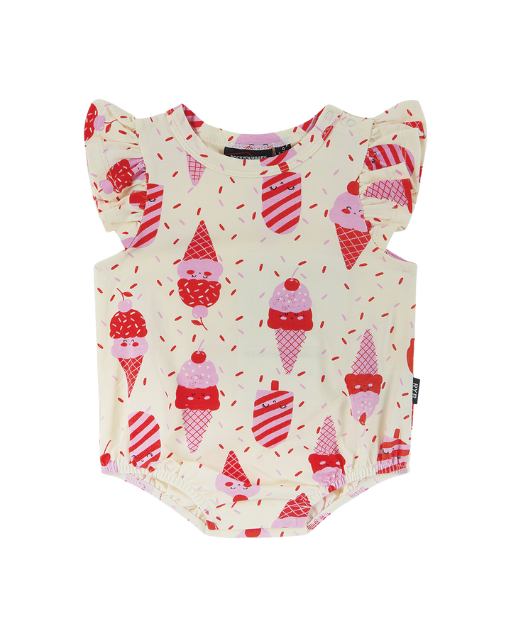 CHERRY ICE CREAM BUBBLE BODYSUIT
