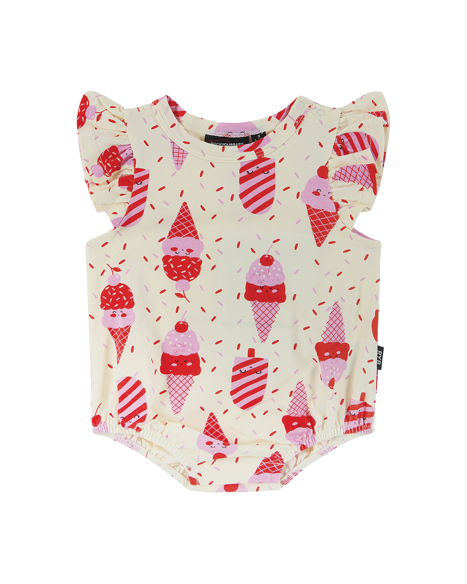 CHERRY ICE CREAM BUBBLE BODYSUIT