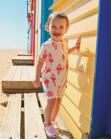 CHERRY ICE CREAM MIMI SHORTY COVERALL