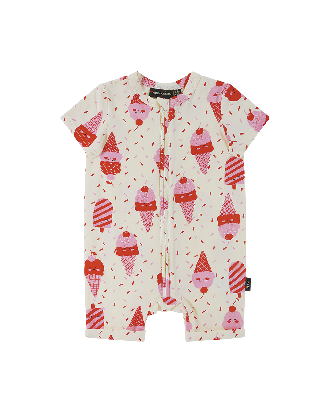 CHERRY ICE CREAM MIMI SHORTY COVERALL