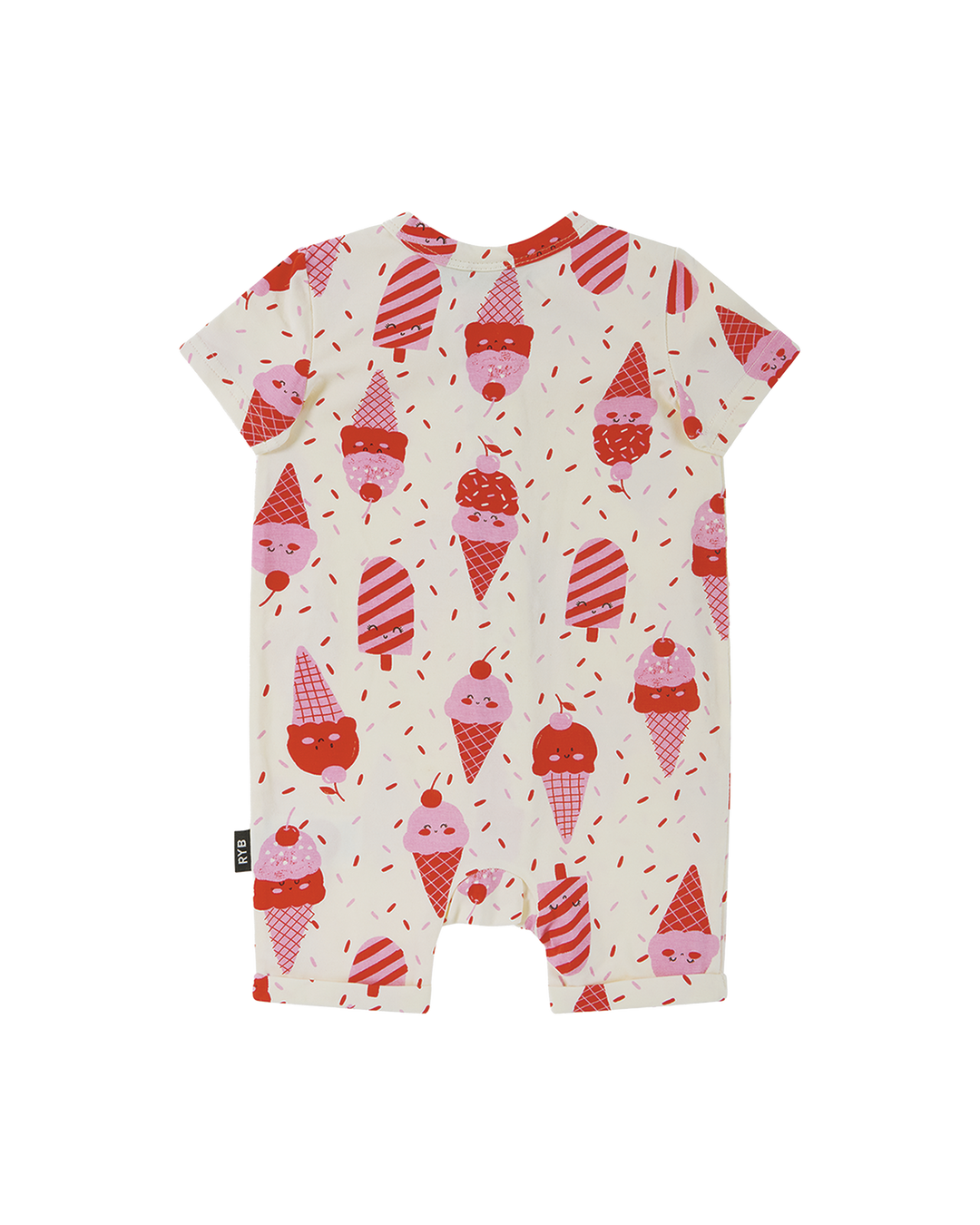 CHERRY ICE CREAM MIMI SHORTY COVERALL