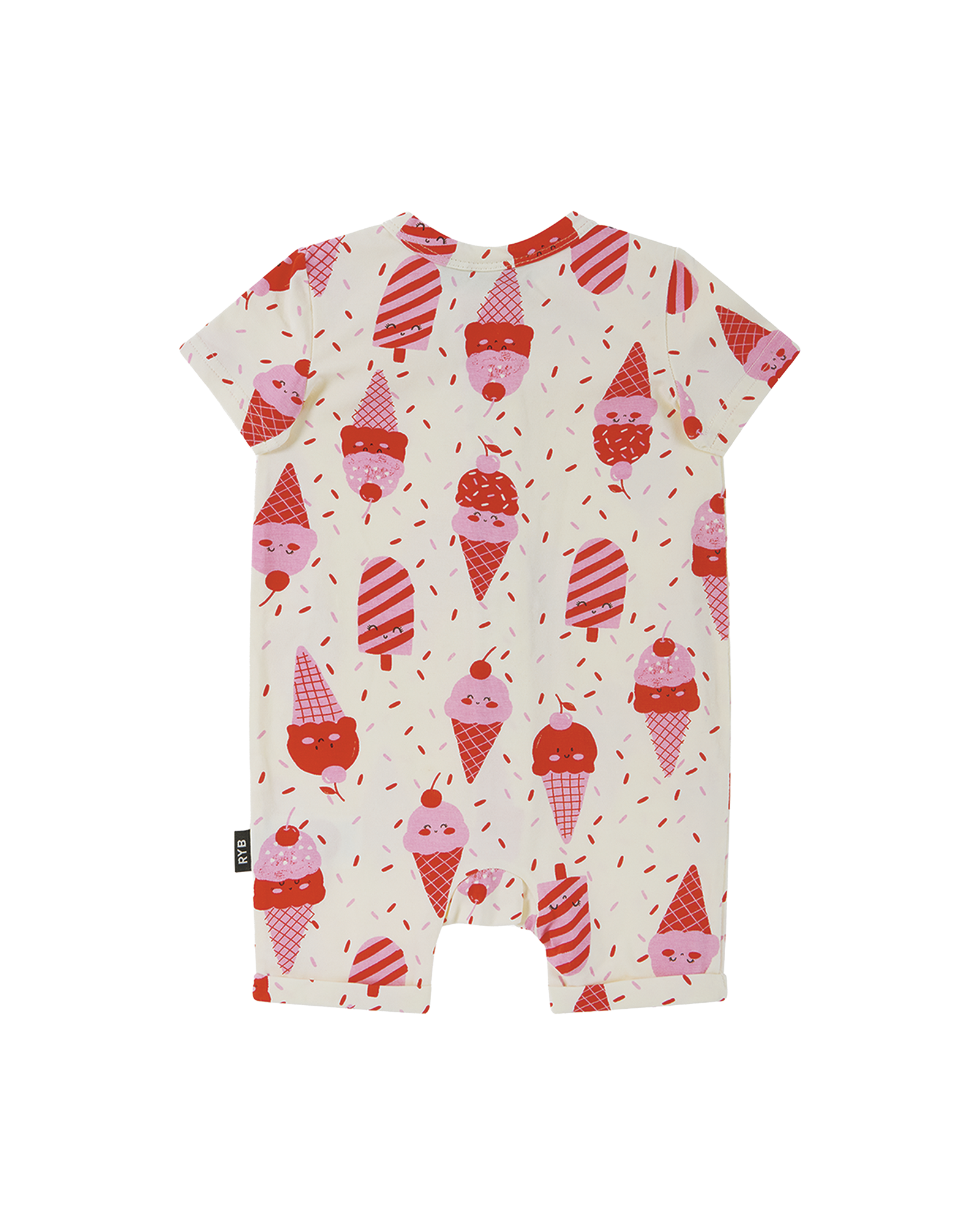 CHERRY ICE CREAM MIMI SHORTY COVERALL