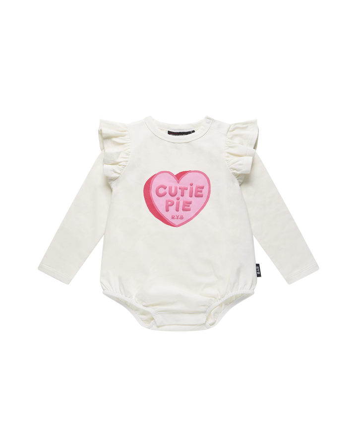 CUTIE PIE LONG SLEEVE FRILL BUBBLE BODYSUIT
