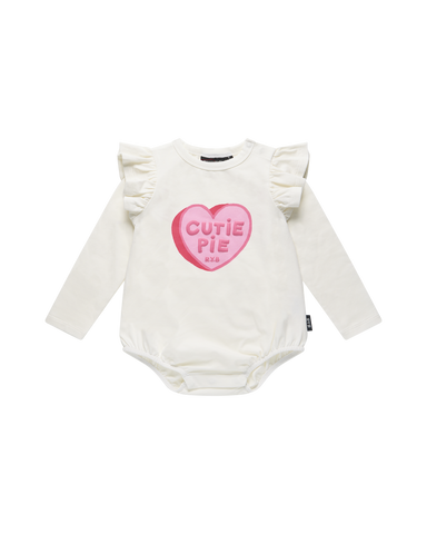 CUTIE PIE LONG SLEEVE FRILL BUBBLE BODYSUIT