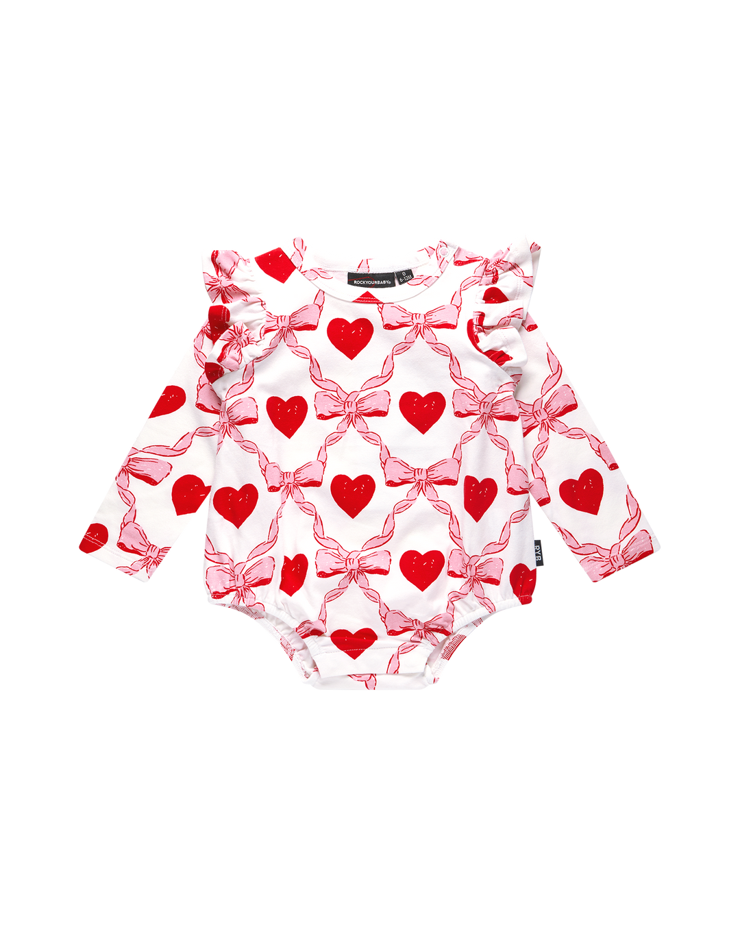 WILD AT HEART LONG SLEEVE FRILL BUBBLE BODYSUIT