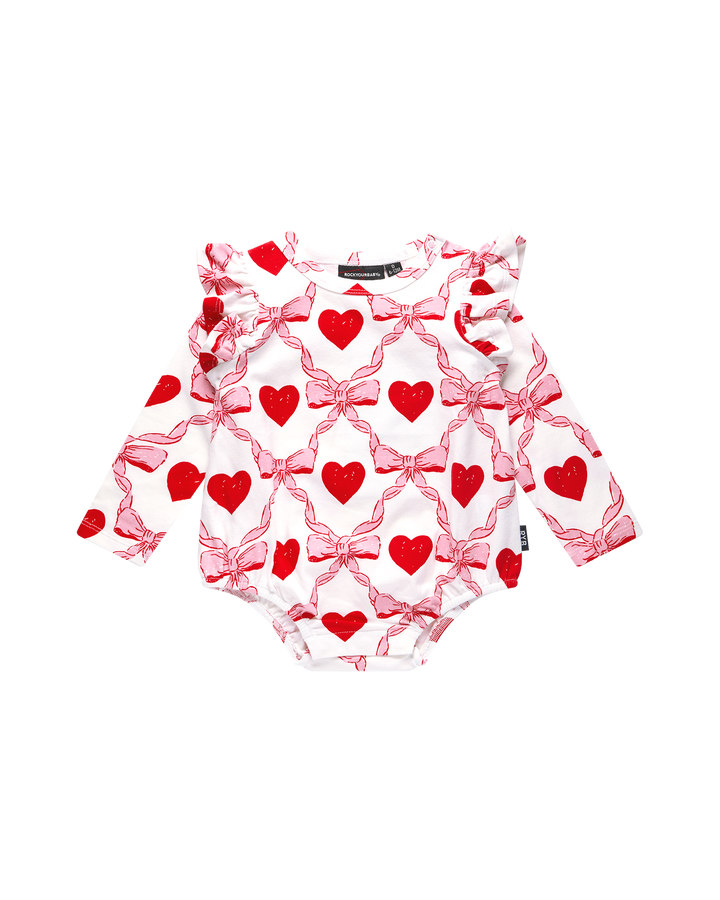 WILD AT HEART LONG SLEEVE FRILL BUBBLE BODYSUIT