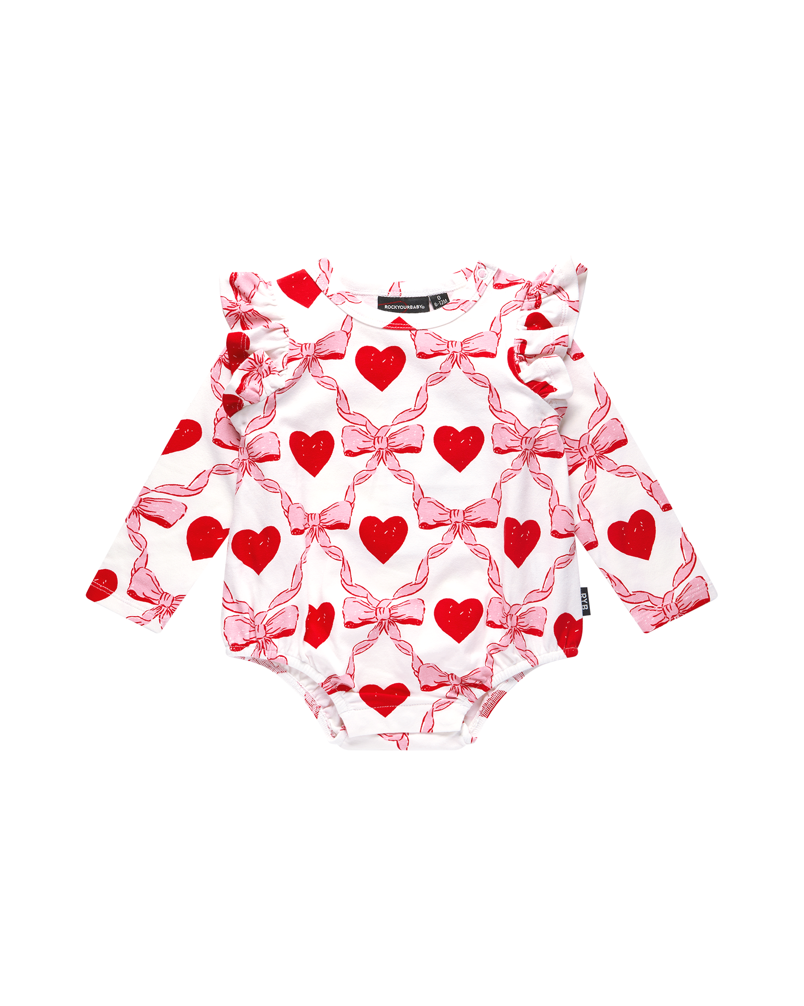 WILD AT HEART LONG SLEEVE FRILL BUBBLE BODYSUIT