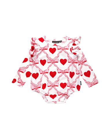 WILD AT HEART LONG SLEEVE FRILL BUBBLE BODYSUIT