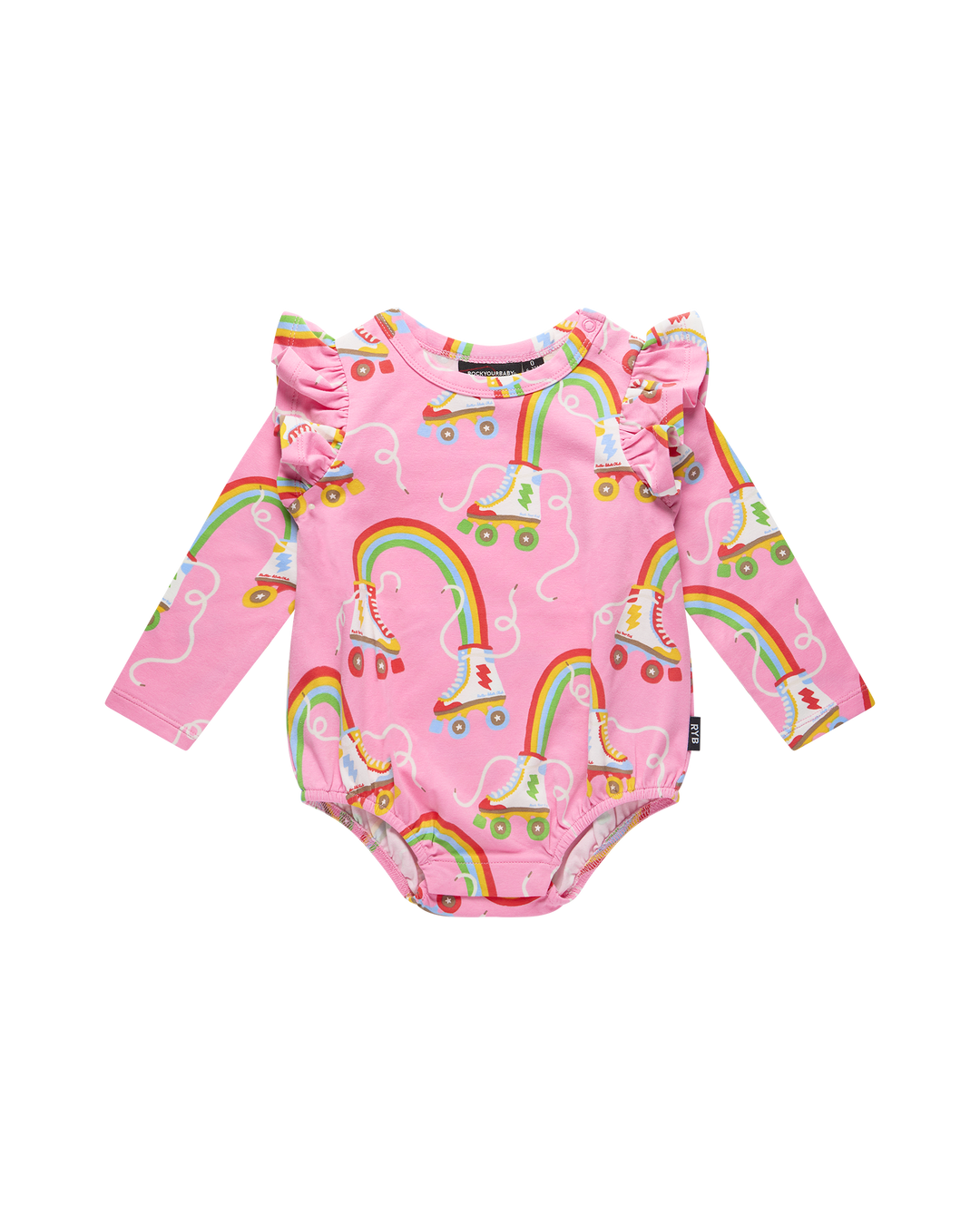 LET THE GOOD TIME ROLL LONG SLEEVE FRILL BUBBLE BODYSUIT