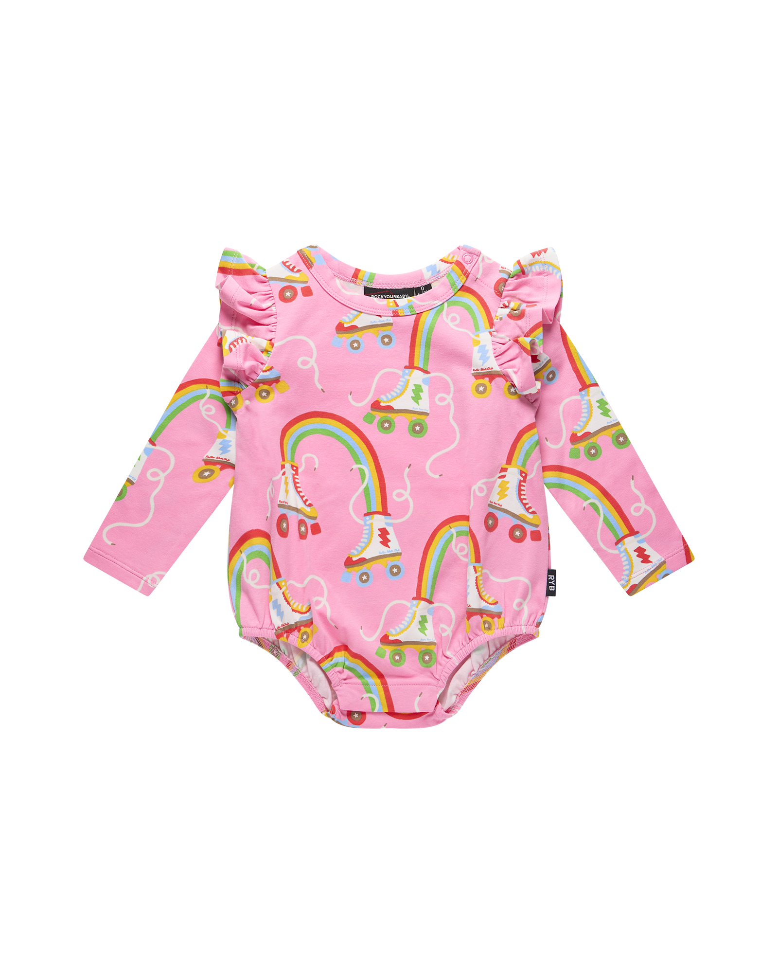 LET THE GOOD TIME ROLL LONG SLEEVE FRILL BUBBLE BODYSUIT