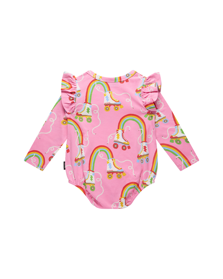 LET THE GOOD TIME ROLL LONG SLEEVE FRILL BUBBLE BODYSUIT