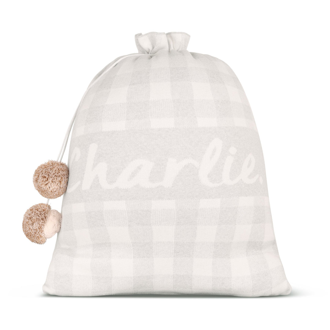 Classic Christmas Santa Sack - Snow Marle Gingham