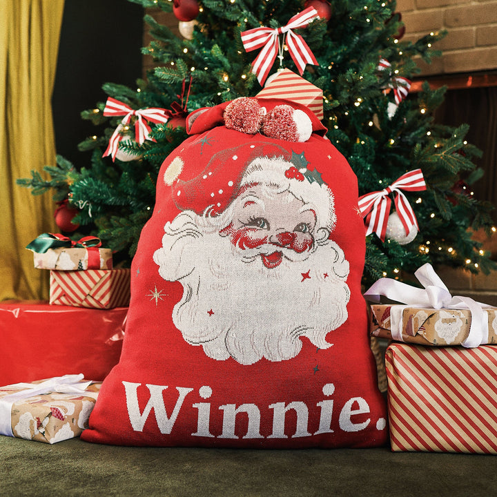 Classic Christmas Santa Sack - Vintage Santa Red