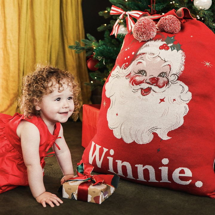 Classic Christmas Santa Sack - Vintage Santa Red