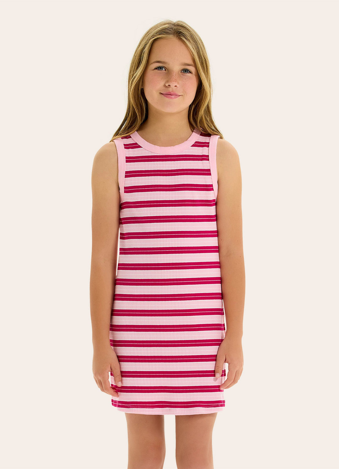 Stripe Keyhole Back Dress