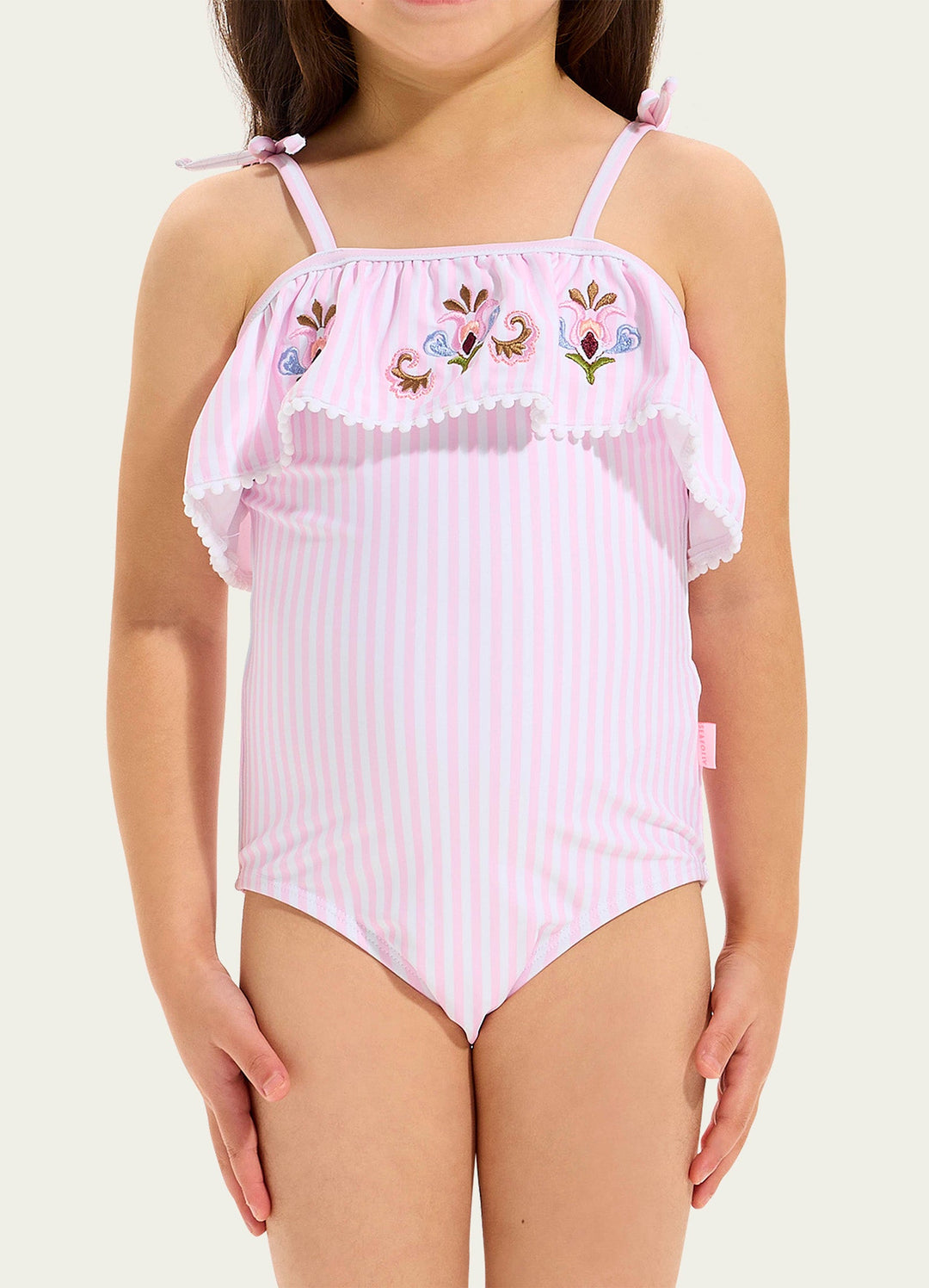 Stripe Frill One Piece