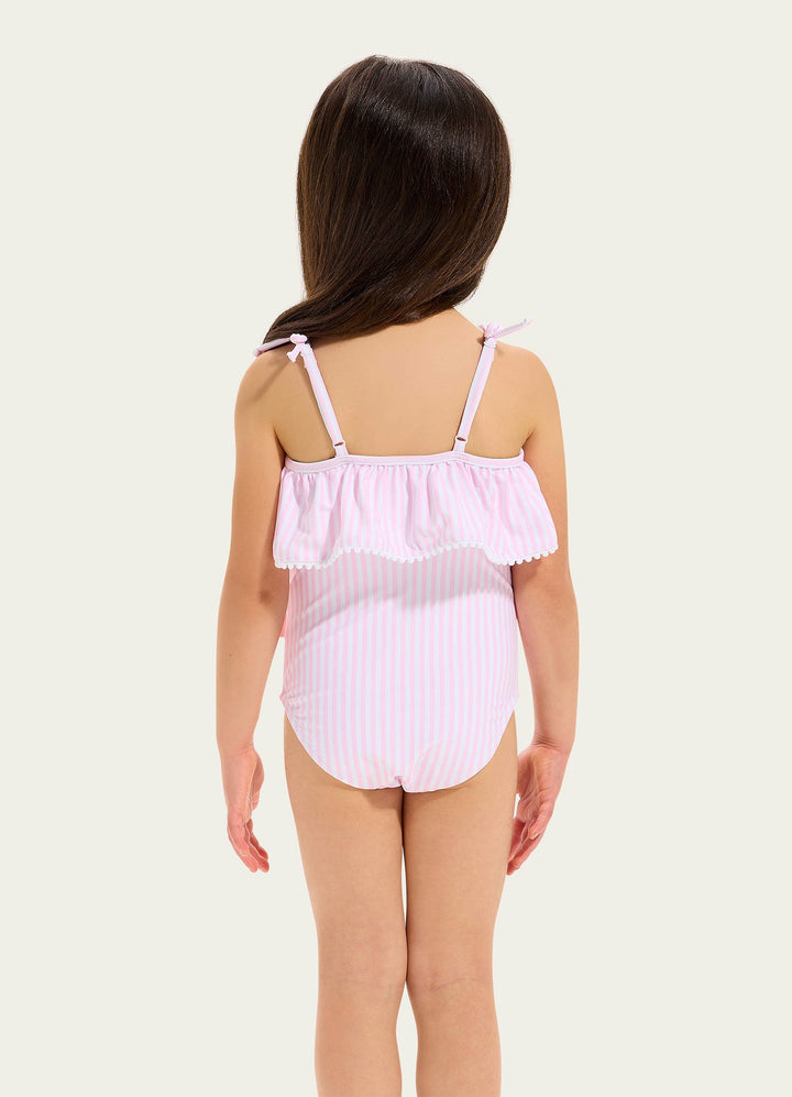 Stripe Frill One Piece