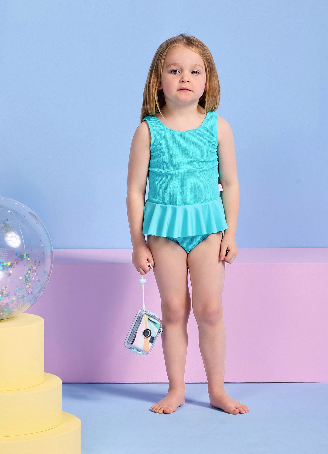 Texture Frill One Piece