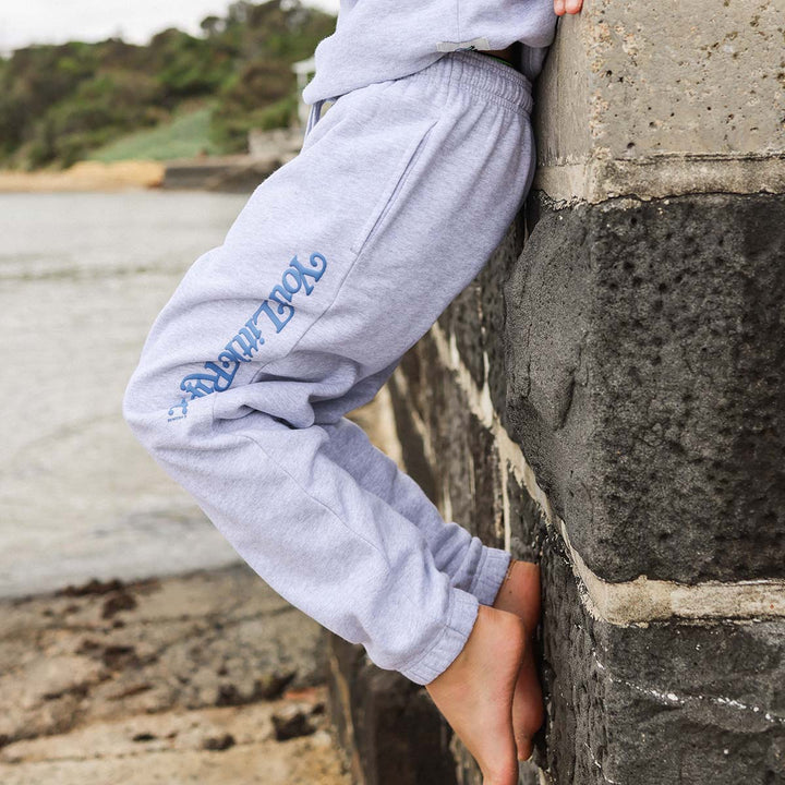 You Little Ripper Kids Sweat Pant in Grey Marle