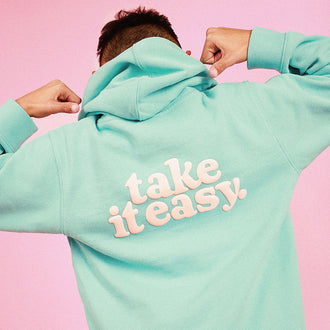 Take It Easy Kids Slang Hoodie in Moss