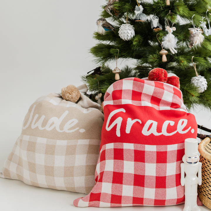 Classic Christmas Santa Sack in Red Gingham - personalised and made to order by Namely Co, view 2