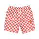 RED CHECKER BOARDSHORTS