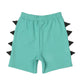 GREEN WASHED SPIKE SHORTS