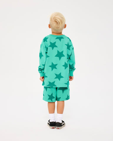 GREEN STAR TRACK SHORTS