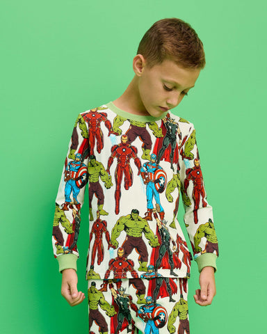 AVENGERS ASSEMBLE LS SLEEVE PJ SET