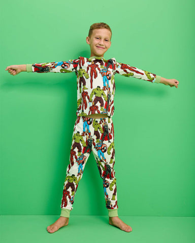 AVENGERS ASSEMBLE LS SLEEVE PJ SET