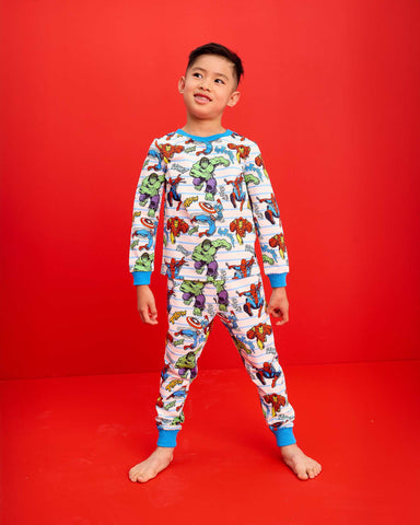 BATTLE SQUAD MARVEL LONG SLEEVE PJ SET