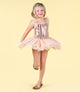 GOLD STRIPE SEQUIN TULLE LEOTARD DRESS