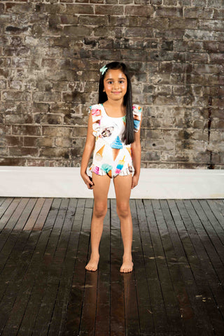 ICE CREAM RIOT ONE-PIECE SWIMMING COSTUME