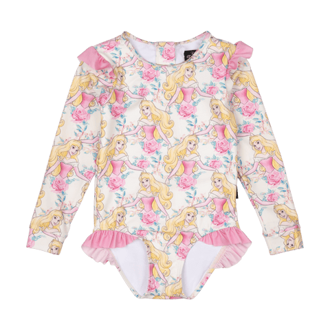 PRINCESS AURORA FLORAL RASHIE ONE PIECE