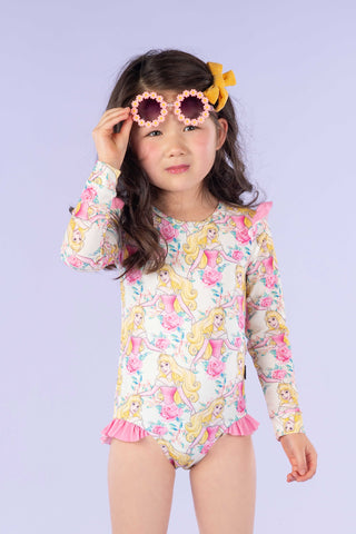 PRINCESS AURORA FLORAL RASHIE ONE PIECE