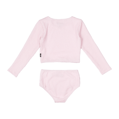 PINK CRINKLE RASHIE SET