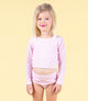 PINK CRINKLE RASHIE SET