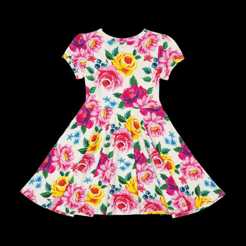 CHINTZ WAISTED DRESS