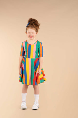 RAINBOW STRIPES MABEL DRESS