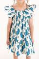 GO TIGER SHIRRED DRESS