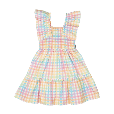 RAINBOW PLAID DRESS