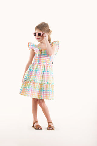 RAINBOW PLAID DRESS