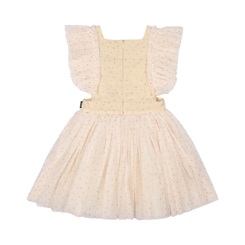 GOLD POLKA PARTY DRESS